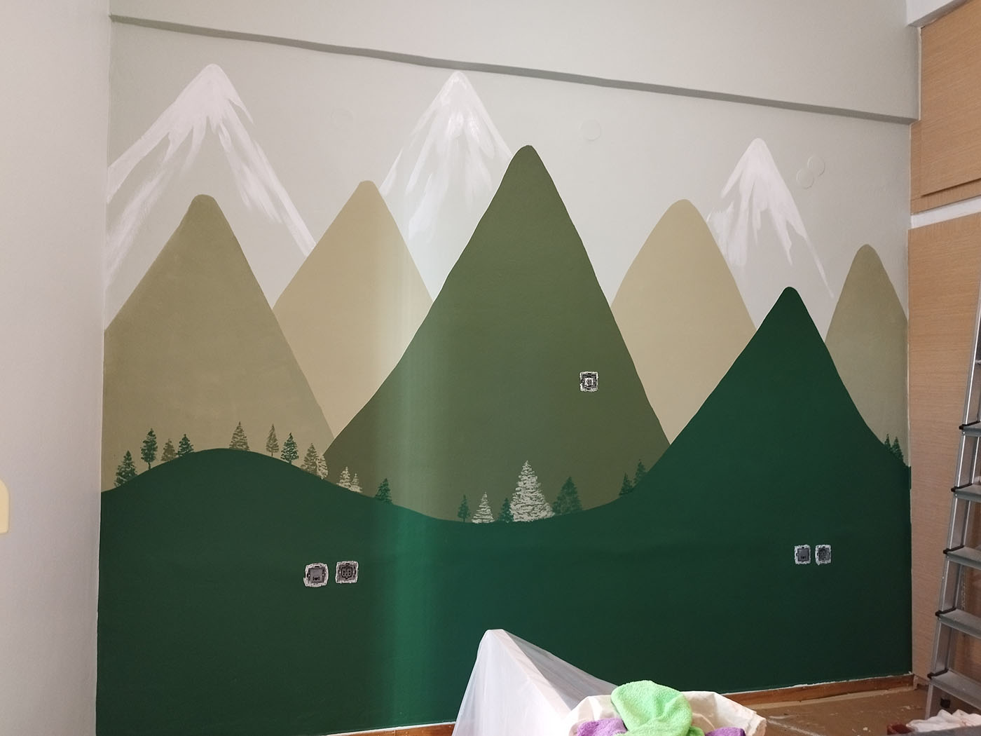 Τοιχογραφίες για παιδικό δωμάτιο. Ζωγραφική σε τοίχο δωματίου.